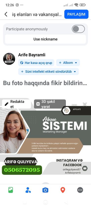 SMM menecerlər: SMM menecer tələb olunur, İstənilən yaş, Təcrübəsiz — 4