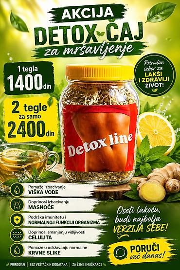 Suplementi: **Detox line čaj + A1 L-Carnitine kapsule** Prirodni biljni program — 20