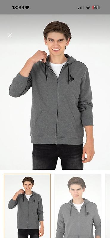kişi geyimi: Svitşot, U.S. Polo Assn, 2XL, rəng - Boz — 1