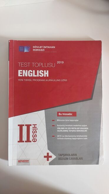 Azərbaycan dili: Məhsul: “Test Toplusu – English (Yeni təhsil proqramı üzrə), II hissə”