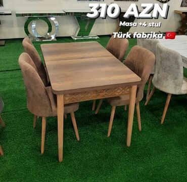 saloglu mebel instagram: Mətbəx üçün, Yeni, Açılan, Dördbucaq masa, 4 stul, Türkiyə