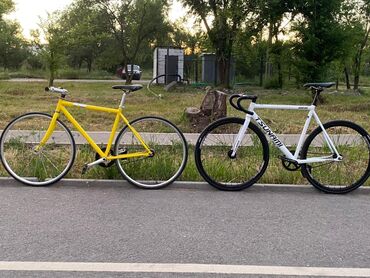 велосипеды с алюминиевой рамой: Фикс не сингл фулл алюминиевый.рама не покрашена,минусов нету вес