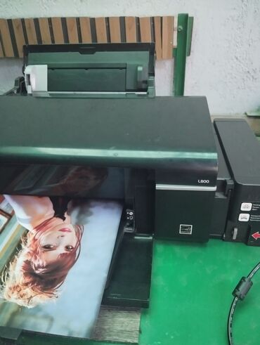 струйные принтеры: Многофункциональный струйный принтер Epson L800 черного цвета