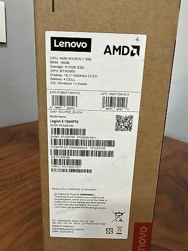 3d scaner: İşlənmiş Lenovo Legion, 15 ", AMD Ryzen 7, 512 GB, Ünvandan götürmə — 5