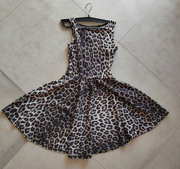leopard haljina: XS (EU 34), bоја - Braon, Večernji, maturski, Na bretele