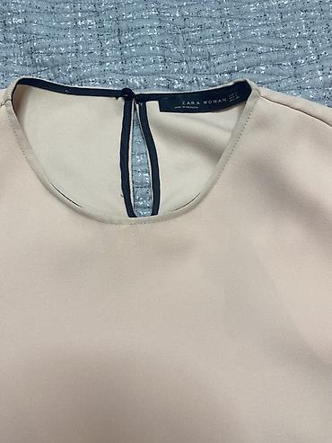 bluz: Zara Woman qadın bluzası - Rəng: açıq şaftalı/nyud - Modell: qısa — 3