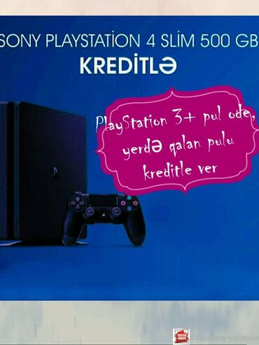 kreditle playstation 4: Playstation 4 konsollarinin nagd ve kreditle satisi Playstation 3