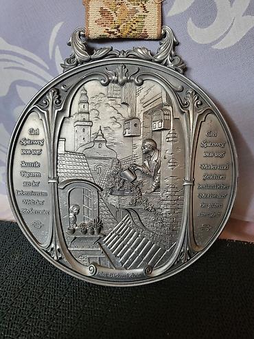 paviljoni forma ideale: Zidna plaketa Zinn,kalaj Carl Spitzweg iz 70ih.godina. Nemacka — 6