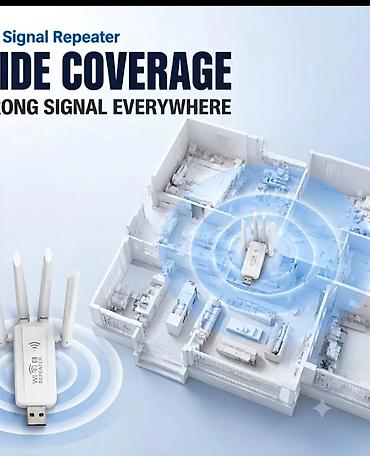 daj telefone: USB Wi‑Fi repeater/pojačivač signala – 2.4 GHz, do 300 Mbps, 4 antene — 2