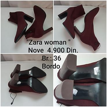 pacioti patike: Nove Zara Woman čizmice – model „čarapa” u elegantnoj bordo boji. - — 2
