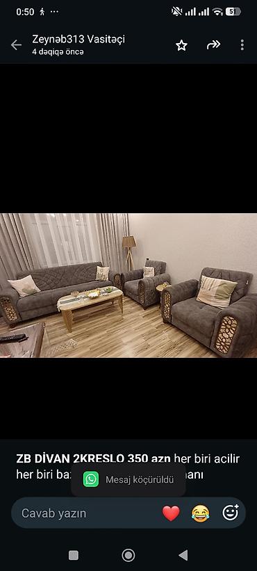 *ZB* *DİVAN 2KRESLO 350 azn* her biri acilir her biri bazalidi unvan lalafo.az -da *ZB* *DİVAN 2KRESLO 350 azn* her biri acilir her biri bazalidi unvan
