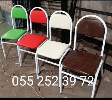 Sifarişlə oturacaqlar: Mətbəx üçün, Qonaq otağı üçün, Dəhliz üçün, Metal, Dəri, Ukrayna, 1 il zəmanət, Kredit yoxdur — 6