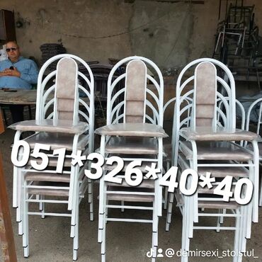 Bağ, çöl oturacaqları: Yeni, Sadə stul, Metal, Azərbaycan — 14