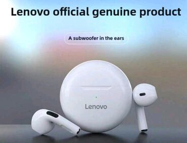 Видеоигры и приставки: Беспроводные (Bluetooth) Наушники, Lenovo, цвет - Белый
