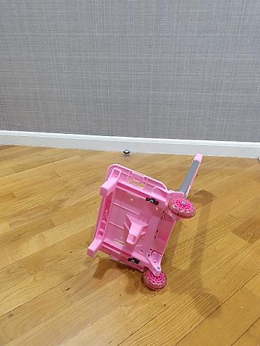 Uşaq arabaları: Uşaq çantası üçün təkərli daşıyıcı (trolley) - Rəng: çəhrayı - — 1