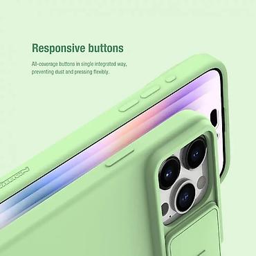 Maske i futrole za telefone: Maska Nillkin CamShield Silky za iPhone 15 Pro Max 6.7 crna. Uz brzu — 10