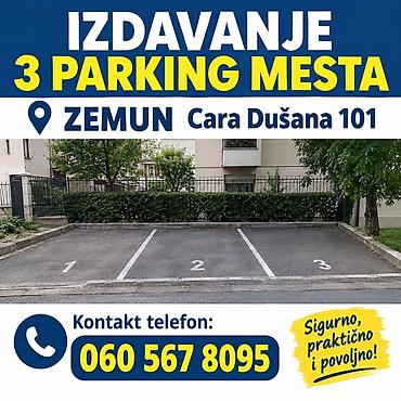 butici uzice: Izdavanje parking mesta – 3 numerisana mesta (1, 2, 3) na otvorenom — 1