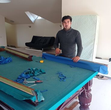 Bilyard masaları: - Bilyard masalarının satışı və təmiri. - Zamanla bilyard masası da — 8