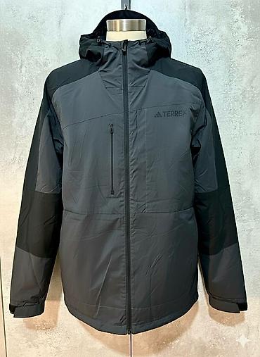 terrex: Мужская куртка-ветровка Adidas Terrex (серо‑черная) двойка вместе с — 1