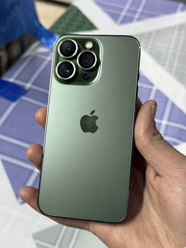 телефон флай кирус 13: IPhone 13 Pro, Б/у, 256 ГБ, Зеленый, Зарядное устройство, Защитное стекло, Чехол, 80 %