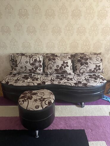 кыргыз мебел: Диван-кровать, цвет - Серый, Б/у
