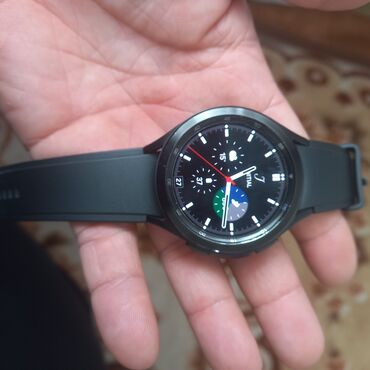 Спортивные часы: Спортивные часы часы, Samsung (Galaxy Watch), GPS, Альтиметр, Барометр, Водонепроницаемые, Оригинал, Синхронизация с другими устройствами, Мужские, Б/у