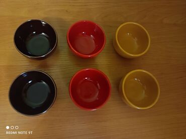 Наборы посуды: Набор мини-пиал из Европы — керамика и фарфор. - 6 керамических пиал — 3