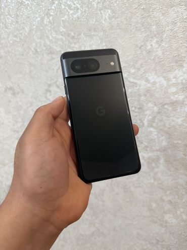 тилифо: Google Pixel 8, Б/у, 128 ГБ, цвет - Черный, 1 SIM, eSIM