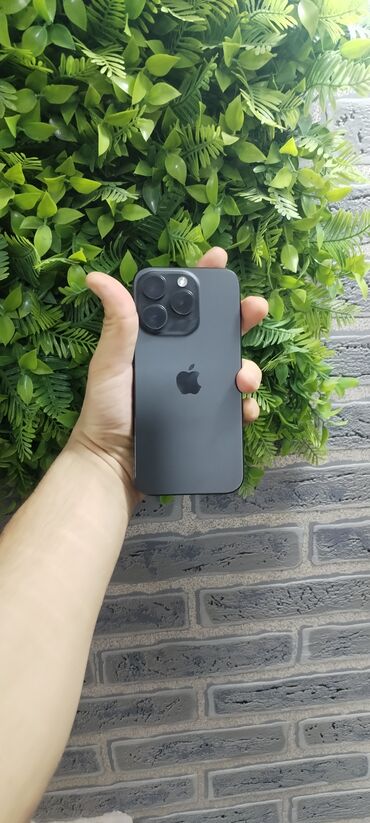 Apple iPhone: IPhone 15 Pro, 128 GB, Black Titanium, Kredit, Simsiz şarj, Face ID