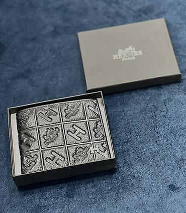 hermes cantalari: Hermes Paris kişinin pul kisəsi - Rəng: tünd boz/qartal qara - — 1