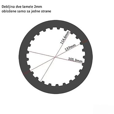 kardan za traktor: Set lamela kvačila za motocikle, brenda RMS. Uključuje komponente sa — 1