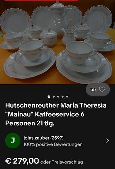 Ostali antikviteti: Servis 8 osoba 1969g Hutschenreuther Maria Terezija.Nemacka — 2