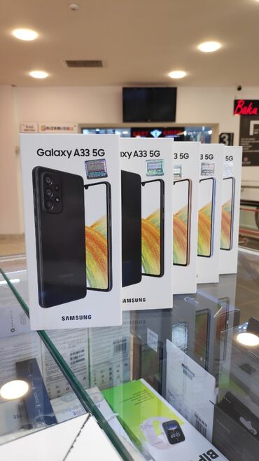 samsung galaxy s20 ultra: Samsung Galaxy A33 | 128 GB | rəng - Qara | Zəmanət, Sensor, Barmaq izi