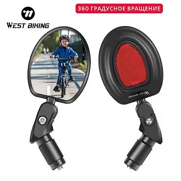 Велоаксессуары: Зеркало заднего вида WEST BIKING – широкий обзор и повышенная — 2