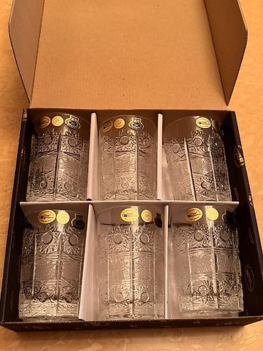 gümüş stəkan: Stəkanlar, Xrustal, 6 ədədli dəst, 500 ml, Çexiya — 1