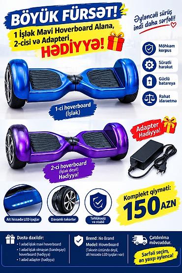 Giroskuterlər: Böyük fürsət: 1 ədəd işlək mavi hoverboard alanlara 2-ci hoverboard — 1