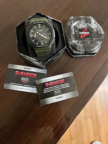 Aksesuarlar: Casio G-SHOCK saatı – GA-2100 seriyası (yaşıl rəng) - Korpus: yüngül — 2