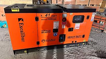 Генераторы: Дизельный генератор Excalibur Heavy Duty (тихий, в шумозащитном — 1