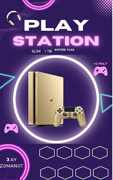ps 4 qiyməti: PlayStation 4 Slim – 1 TB, Sistem 13.02 - Rəng: qızılı - Yaddaş: 1 TB — 1