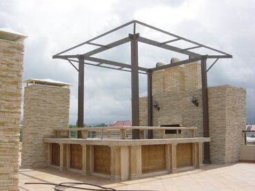 Fasad işləri: Shalale,cay,gol,ere dosheme,xasarlara ve evin fasadina tebii ve tokme — 10