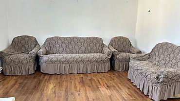 clean point: Мягкий гарнитур для гостиной, комплект из 5 предметов: - диван — 2