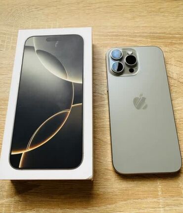 iphone 16 pro max qiymeti: IPhone 16 Pro Max, 256 GB, Natural Titanium, Zəmanət, Barmaq izi, Simsiz şarj