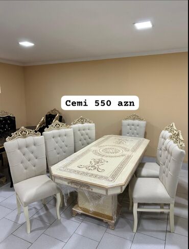 nod 8: Qonaq otağı üçün, Yeni, Açılmayan, Dördbucaq masa, 8 stul