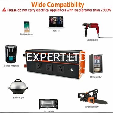 İnverterlər: Yeni Inverter, 1500-3000 Vt, 12 - 220 volt, Ödənişli çatdırılma — 10