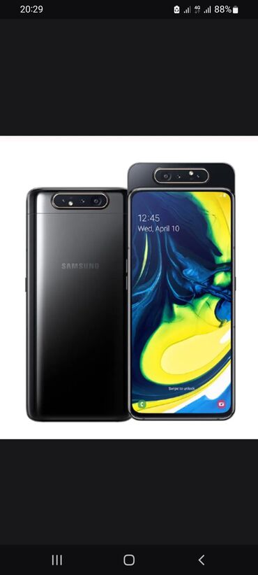 zte axon 40 ultra qiymeti: Samsung Galaxy A80, 128 GB, rəng - Qara, Qırıq