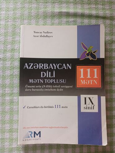 Digər: Rm nəşriyyatı, 111 mətn. arxasında cavabları kəsilib, 13 manata