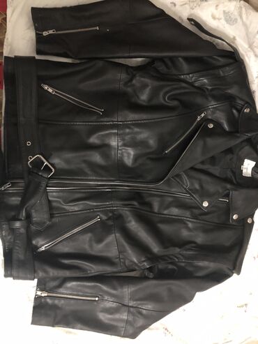 кожаный плащь: Булгаары куртка, Косуха, Табигый булгаары, Оверсайз, L (EU 40), XL (EU 42)