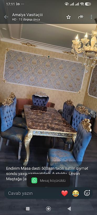 Endirim Masa dəsti 500azn təcili satılır qiymət sondu yaxşı