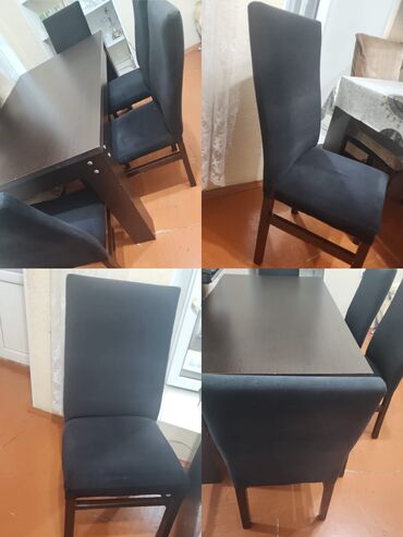 kleksan 0.4 qiymeti: Qonaq otağı üçün, İşlənmiş, Kvadrat masa, 6 stul