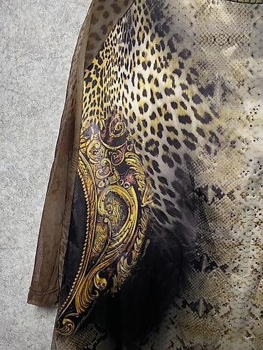 leopard 5: Повседневное платье, Осень-весна, Полиэстер, Прямое, 2XL — 3